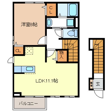 サンフラワーＡの物件間取画像